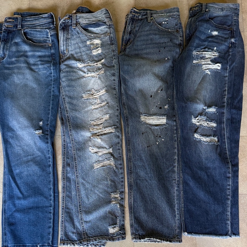 KanCan Blue Distressed Women Jeans - Picture 2 of 9